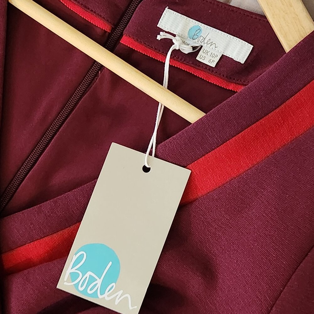 Boden NWT Petite Mulled Wine Nellie Ponte V-Neck Wrap Dress - Picture 15 of 15
